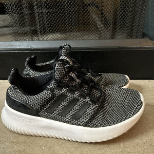 Adidas Cloudfoam Ultimate Black/Black-Silver Metallic AQ1689 GS Size 5.5